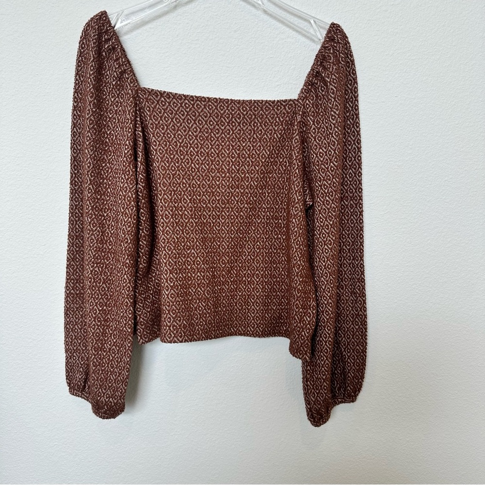 Madewell Brown Patterned Blouse - image 8